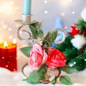 Victorian shabby chic vintage Candlestick holder